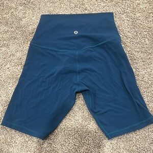 Lululemon Athletica Blue Bike Shorts High-Rise